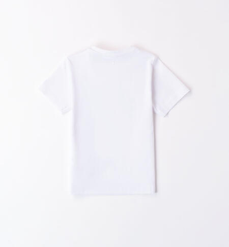 Boys' coloured T-shirt in 100% cotton BIANCO-0113