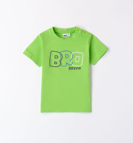 Boys' coloured T-shirt in 100% cotton GREEN-5134