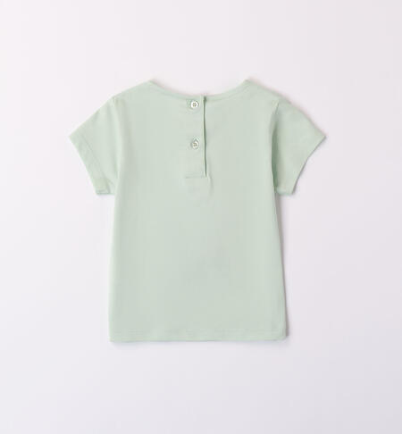 T-shirt 100% cotone per bambina  VERDE-4843