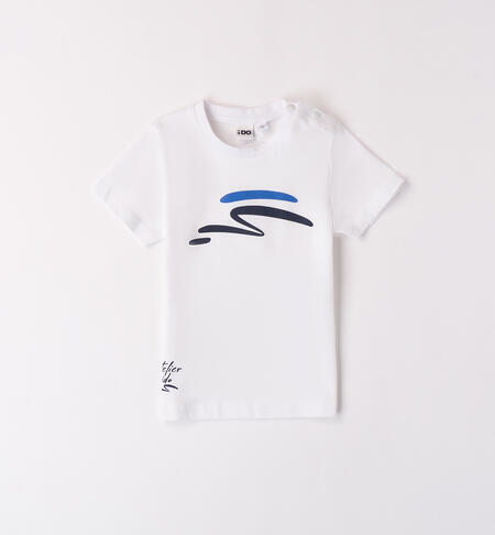 T-shirt 100% cotone per bambino BIANCO-0113