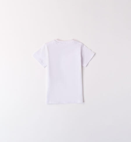 Boys' 100% cotton t-shirt BIANCO-0113