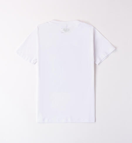 T-shirt 100% cotone per ragazzo BIANCO-0113