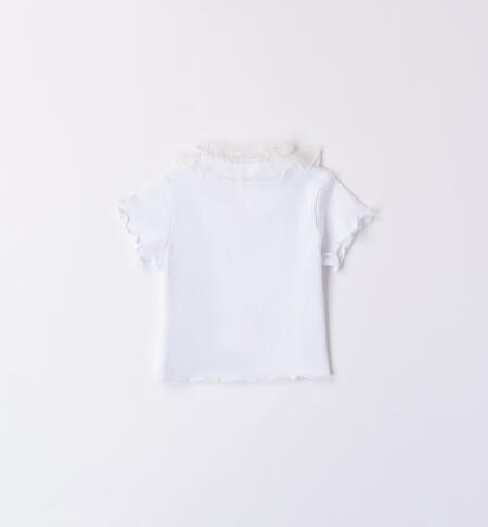 White girls' T-shirt BIANCO-0113