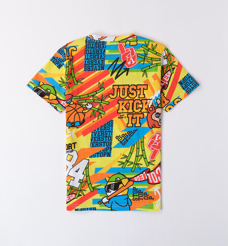T-shirt colorata per ragazzo BIANCO-MULTICOLOR-6AHV