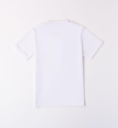 Boys' T-shirt with buttons BIANCO-0113