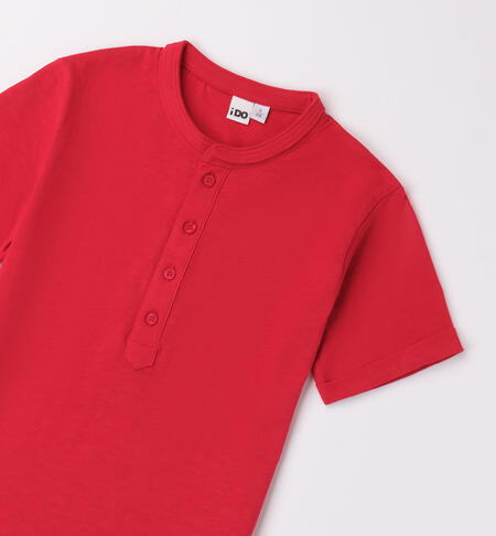 Boys' T-shirt with buttons ROSSO-2253