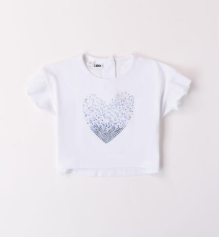 Girls' heart T-shirt WHITE