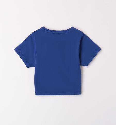 T-shirt con nodo per ragazza ROYAL SCURO-3755