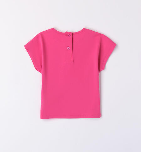 T-shirt con strass per bambina  FUXIA-2445