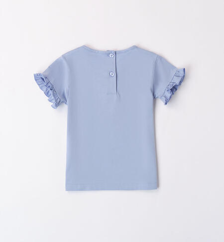 T-shirt con strass per bambina AZZURRO-3664
