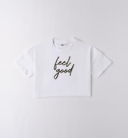 T-shirt da ragazza iDO BIANCO