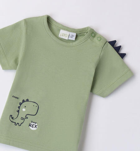 Dinosaur T-shirt for boys VERDE OLIVA-4911