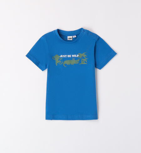 Boys' jungle T-shirt TURCHESE-3743