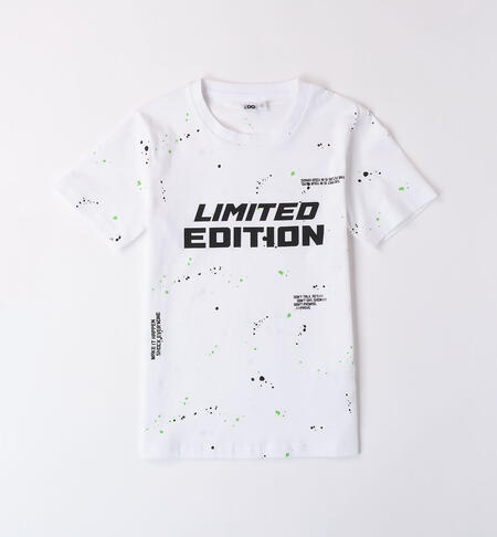 T-shirt Limited Edition per ragazzo BIANCO-NERO-6ALW