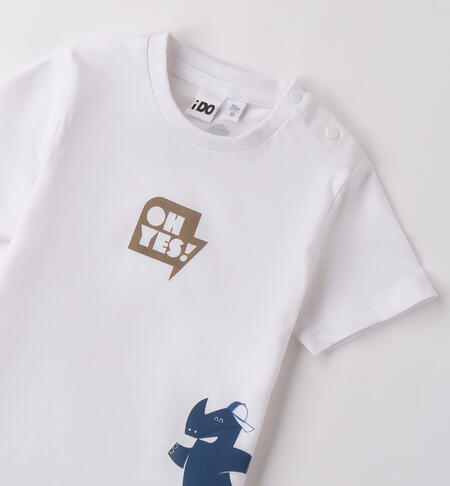 Rhino t-shirt for boys BIANCO-0113