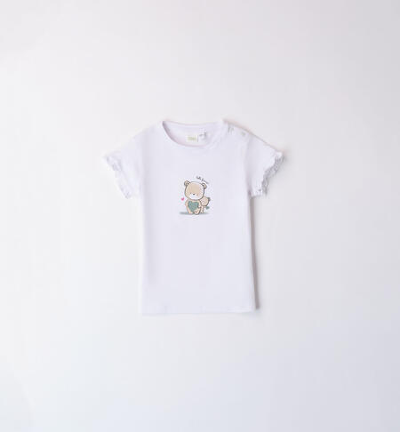 Bear T-shirt for girls WHITE