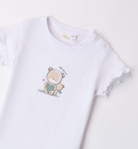 T-shirt per bimba orsetti  BIANCO-0113