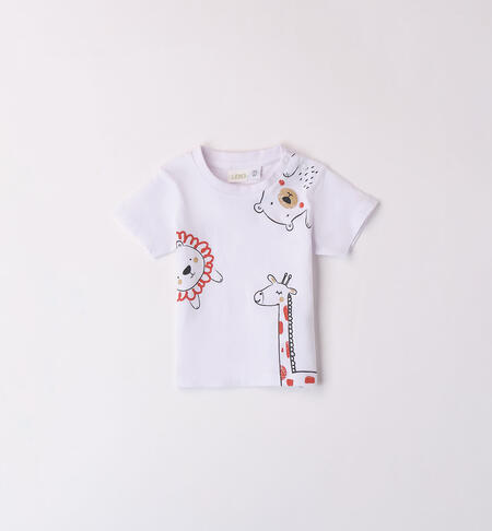 T-shirt for boys with animals WHITE
