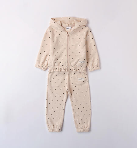 Girl polka dot jumpsuit BEIGE-NERO-6ASP