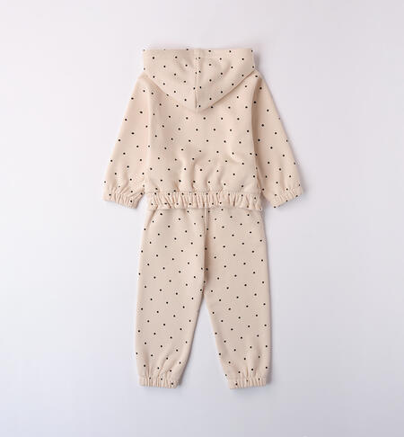 Girl polka dot jumpsuit BEIGE-NERO-6ASP