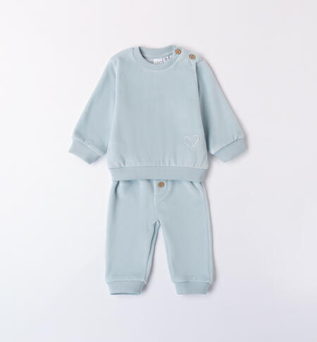 Velvet Baby Girl Suit GREEN