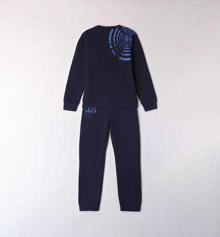 Boys' 100% cotton tracksuit NAVY-3854