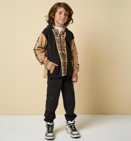 Boy's tracksuit 100% cotton NERO-0658