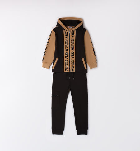 Boy's tracksuit 100% cotton NERO-0658