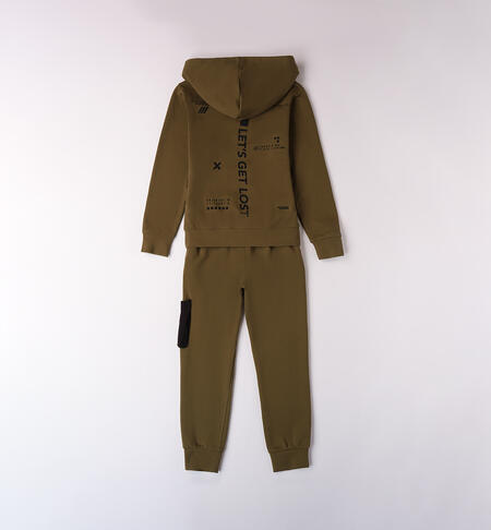 Boy's two-piece tracksuit VERDE MILITARE -5563