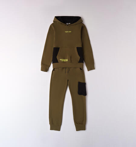 Boy's two-piece tracksuit VERDE MILITARE -5563