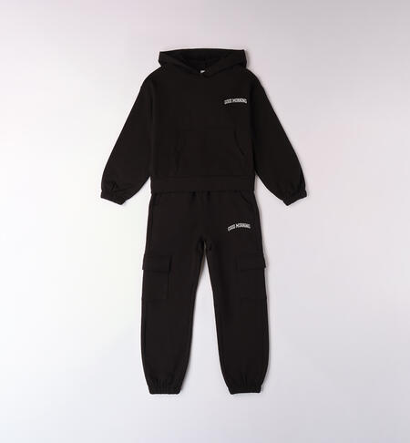 Tracksuit for girl BLACK