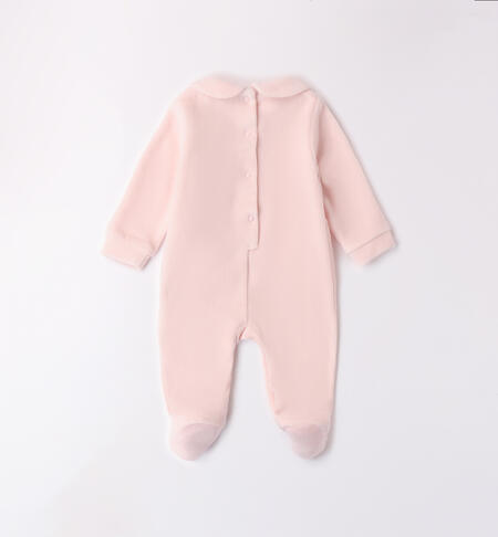 Velour Baby Girl Romper PINK-2714