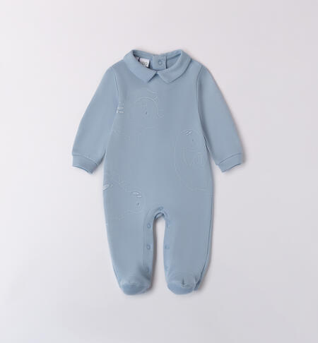 Tutina cotone neonato AZZURRO