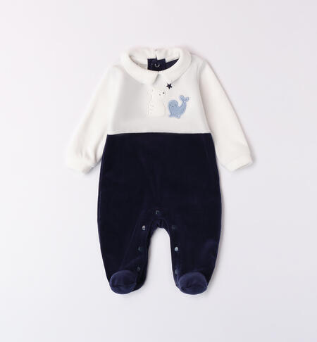 Velvet Baby Romper BLUE