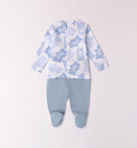 Two-Piece Baby Romper BIANCO-AZZURRO-6BDS