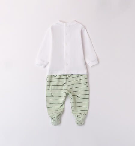 Two-Piece Baby Romper BIANCO-0113