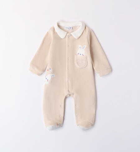 Velvet Baby Romper BEIGE