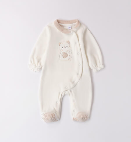 Velvet Baby Girl Romper PANNA-0112