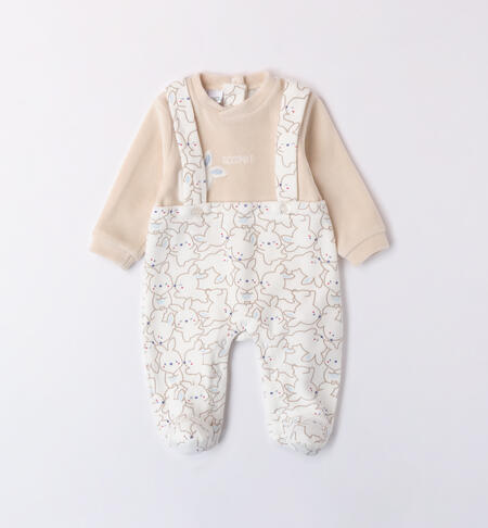 Velvet Baby Romper BEIGE