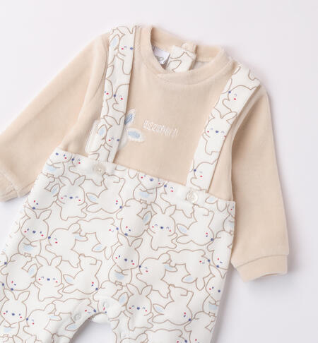 Velvet Baby Romper PANNA-BEIGE-6ASV