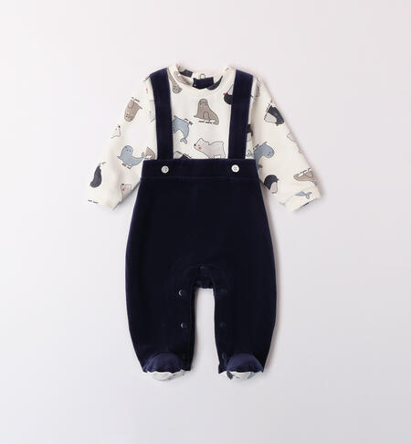 Overalls-style Baby Romper NAVY-3558