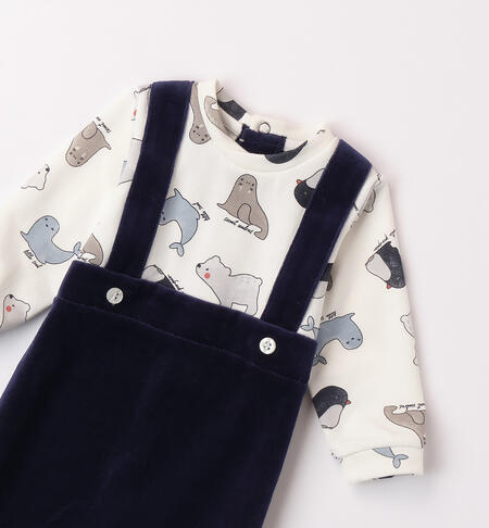 Overalls-style Baby Romper NAVY-3558