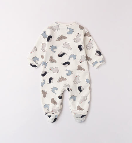 Allover Print Baby Romper PANNA-NAVY-6ASW