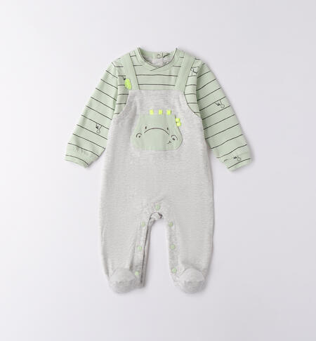 Newborn Overalls Romper GREY