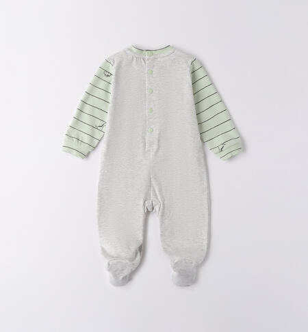 Newborn Overalls Romper GRIGIO MELANGE-8948