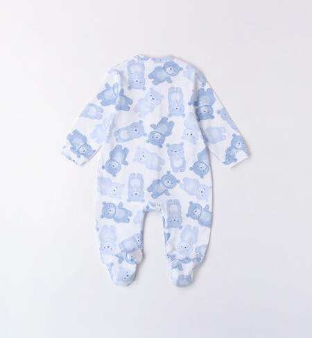 iDO Newborn Rompers BIANCO-AZZURRO-6BDS