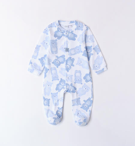 iDO Newborn Rompers BIANCO-AZZURRO-6BDS