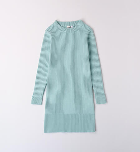 Vestito per ragazza in tricot DARK MINT-4143