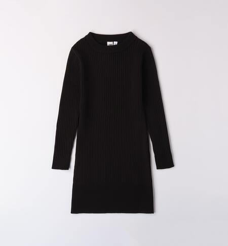 Vestito per ragazza in tricot NERO